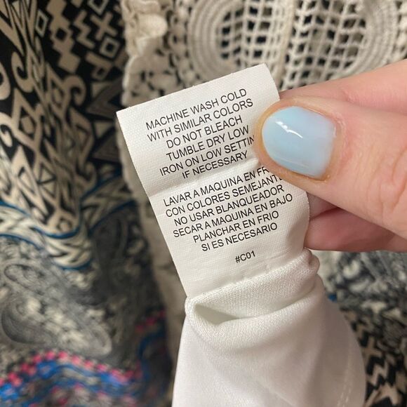 AS U WISH Multicolor aztec mixed prints lace dress m - Picture 9 of 9